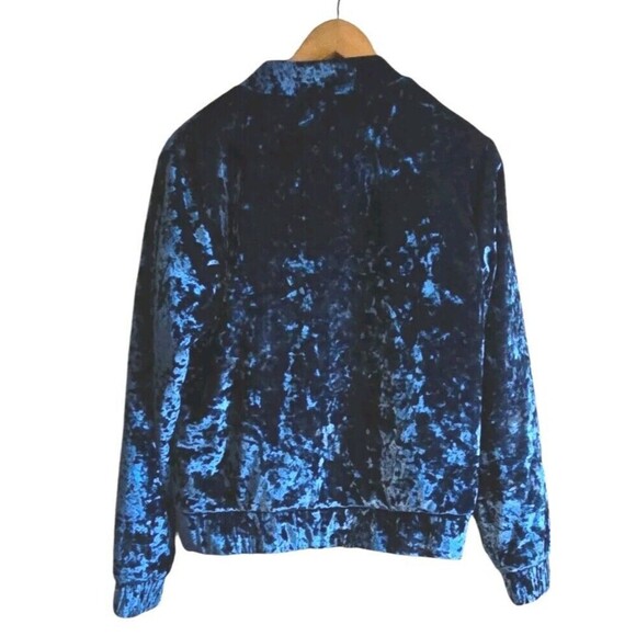 Joe's Jeans Lexi Jacket Women's Medium Blue Crushed Velvet Full Zip NWT - Picture 8 of 11